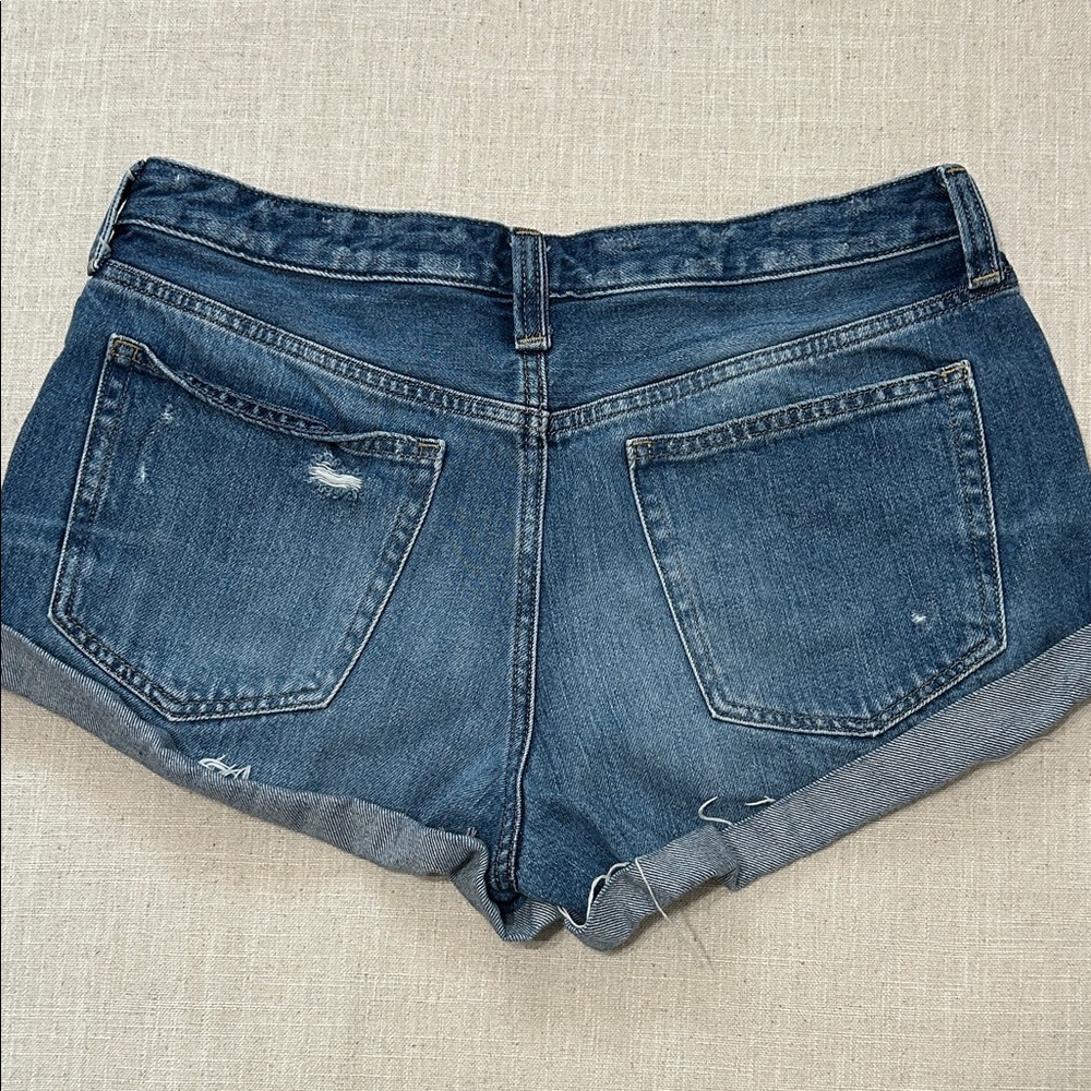 We The Free Shorts Women’s 30 Blue Distressed Button-fly Denim Hippie - Picture 6 of 11